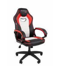 Офисное кресло Chairman Game 16 Россия экокожа черный/красный/белый