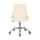 Кресло Бюрократ CH-350SL/IVORY светло-бежевый искусст.кожа/ткань крестовина хром. Фото товара с разных ракурсов.